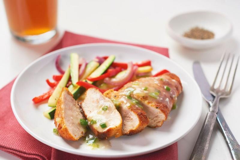 Easy Chicken Cutlets with Lemon Garlic Sauce